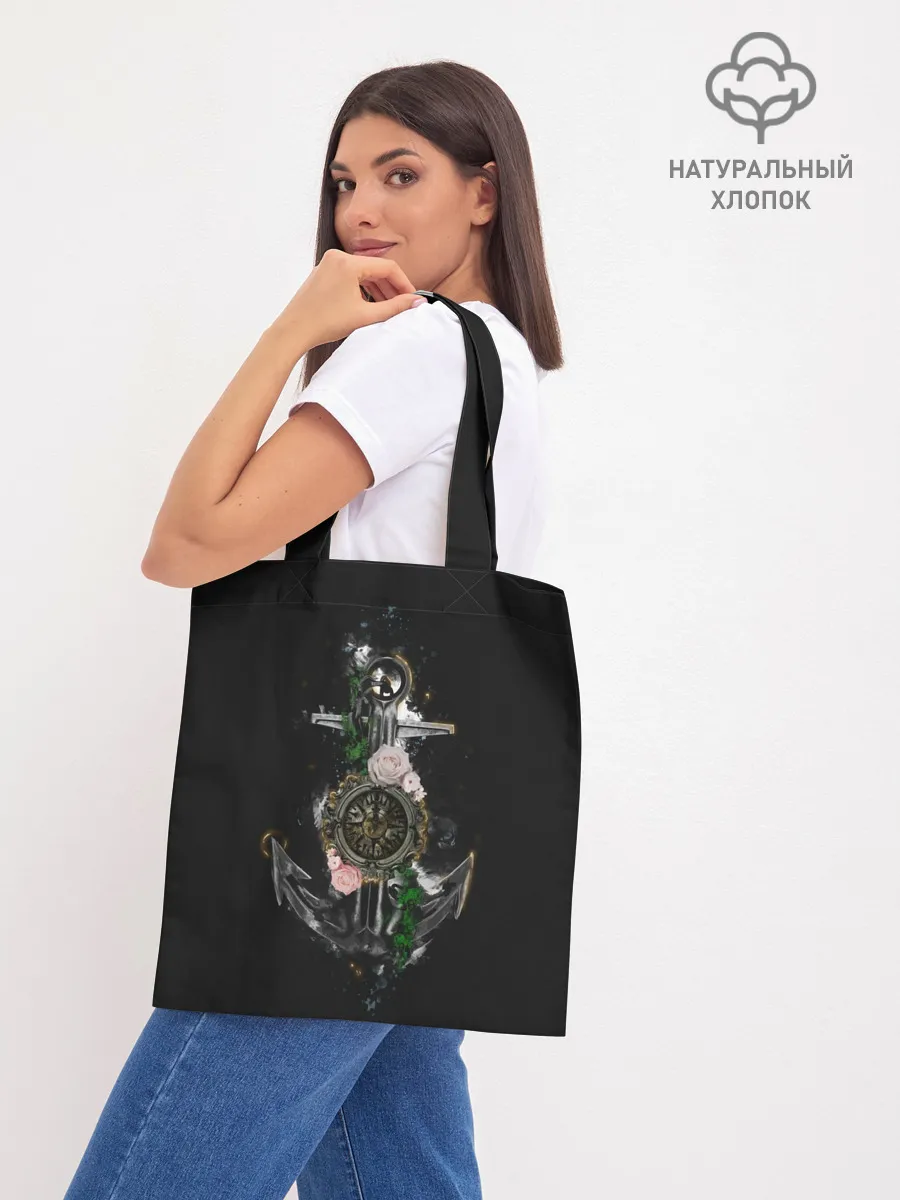 Шоппер база / якорь с компасом и цветами