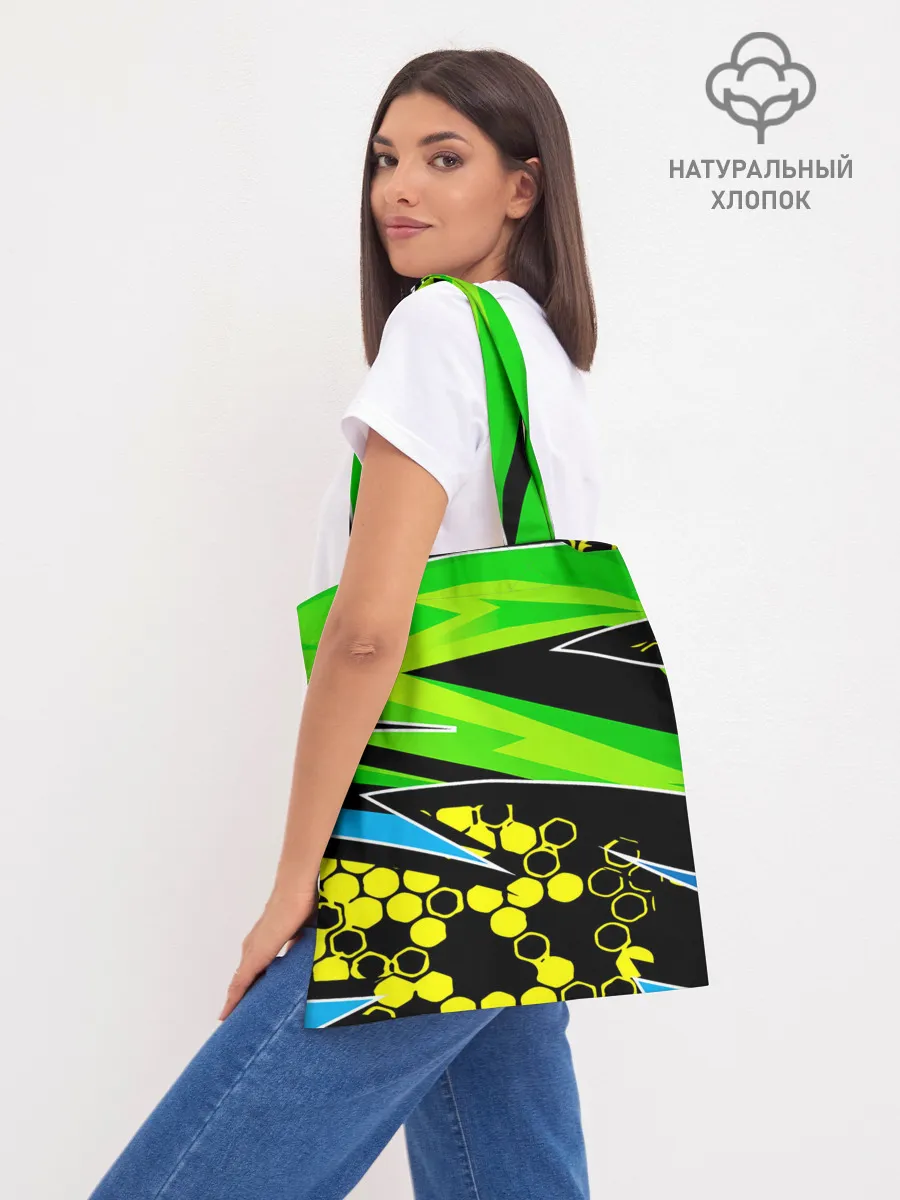 Шоппер база / Light green urban marble