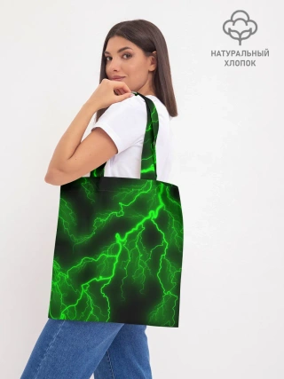 Шоппер база / МОЛНИЯ GREEN NEON