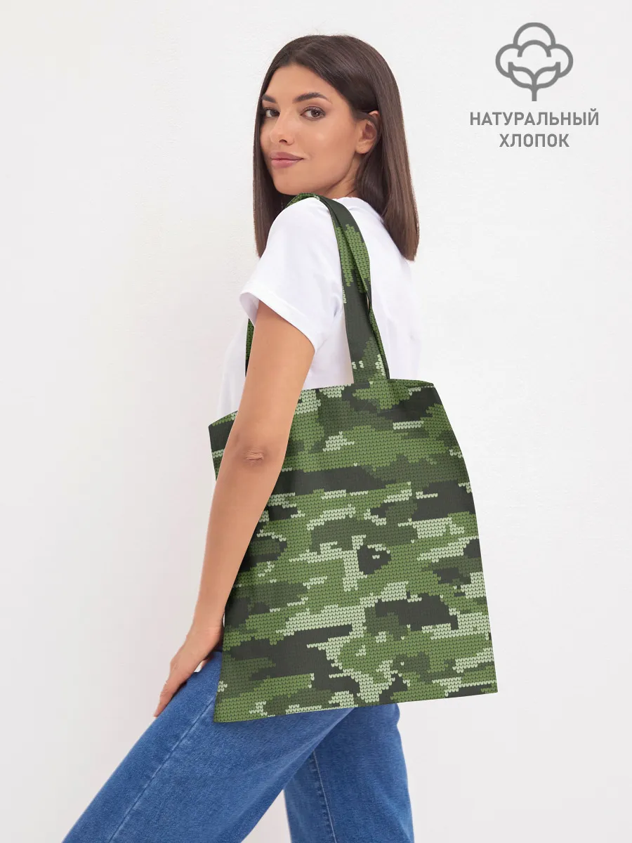 Шоппер база / ВЯЗАННЫЙ КАМУФЛЯЖ