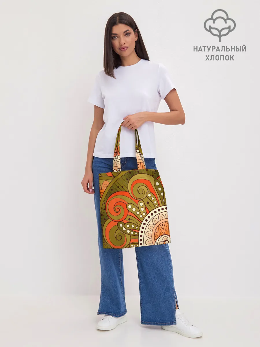 Шоппер база / Детский оранжево-болотный