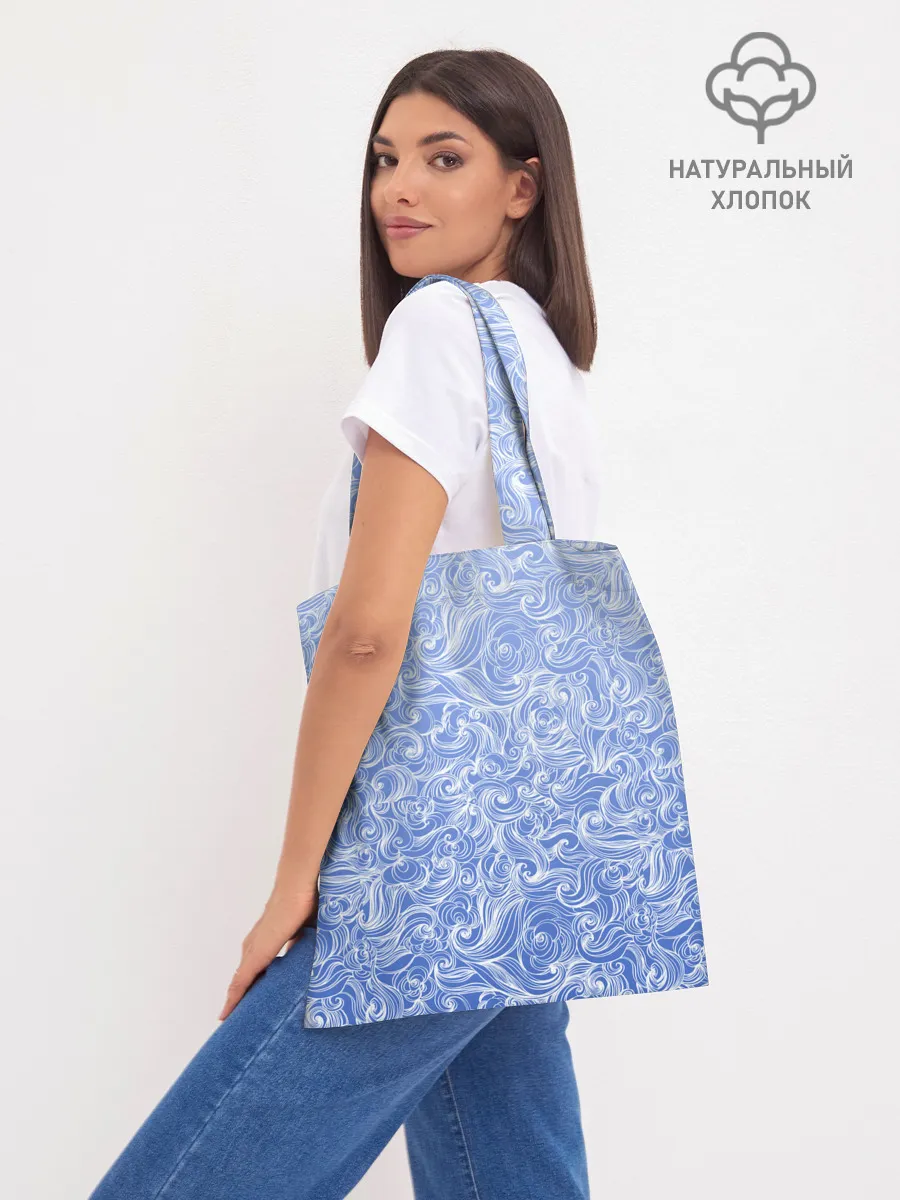 Шоппер база / Волны на голубом фоне