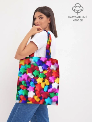 Шоппер база / Разноцветные звездочки звезды