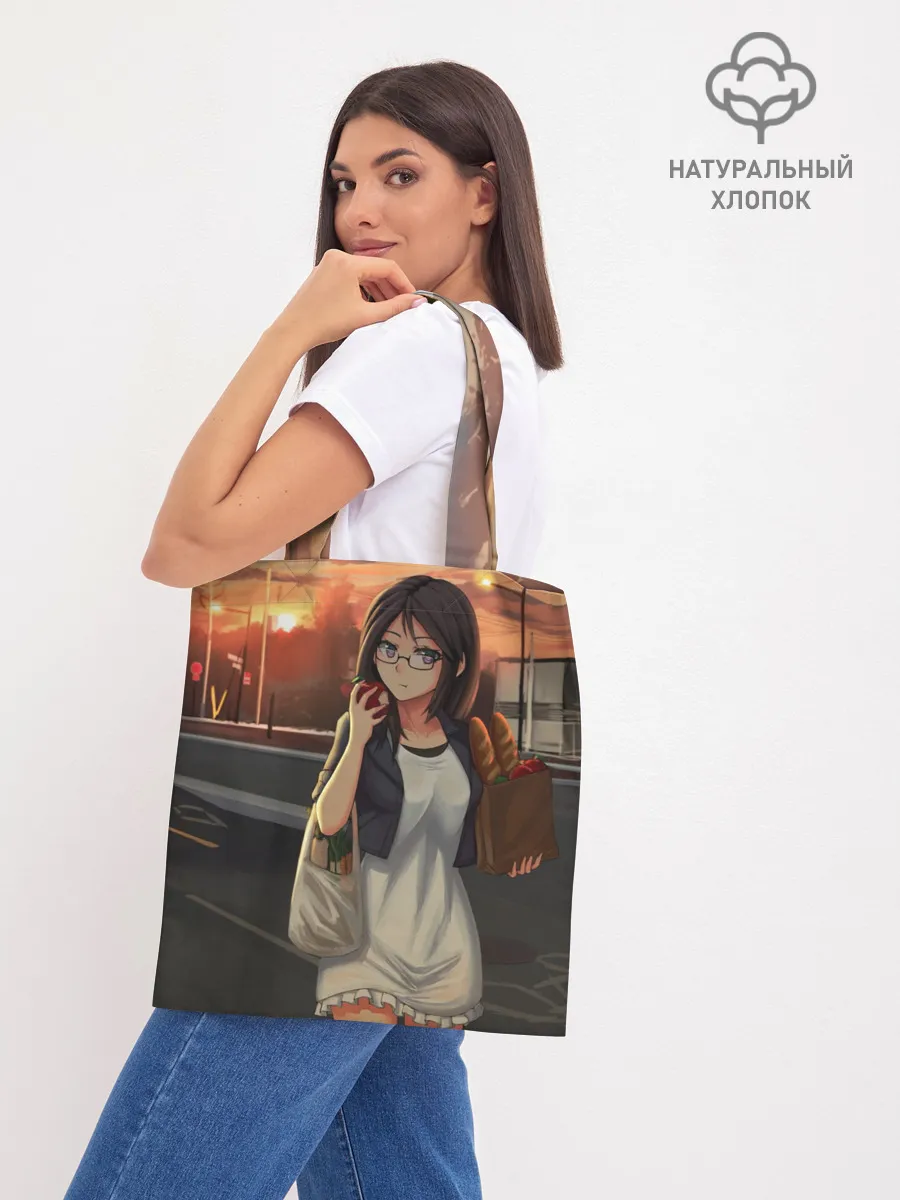 Шоппер база / Девочка с продуктами