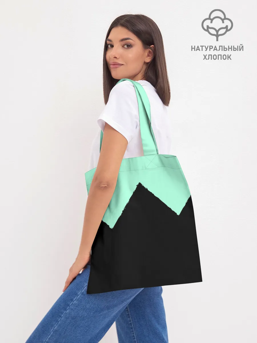 Шоппер база / неровные зубья черный мятный