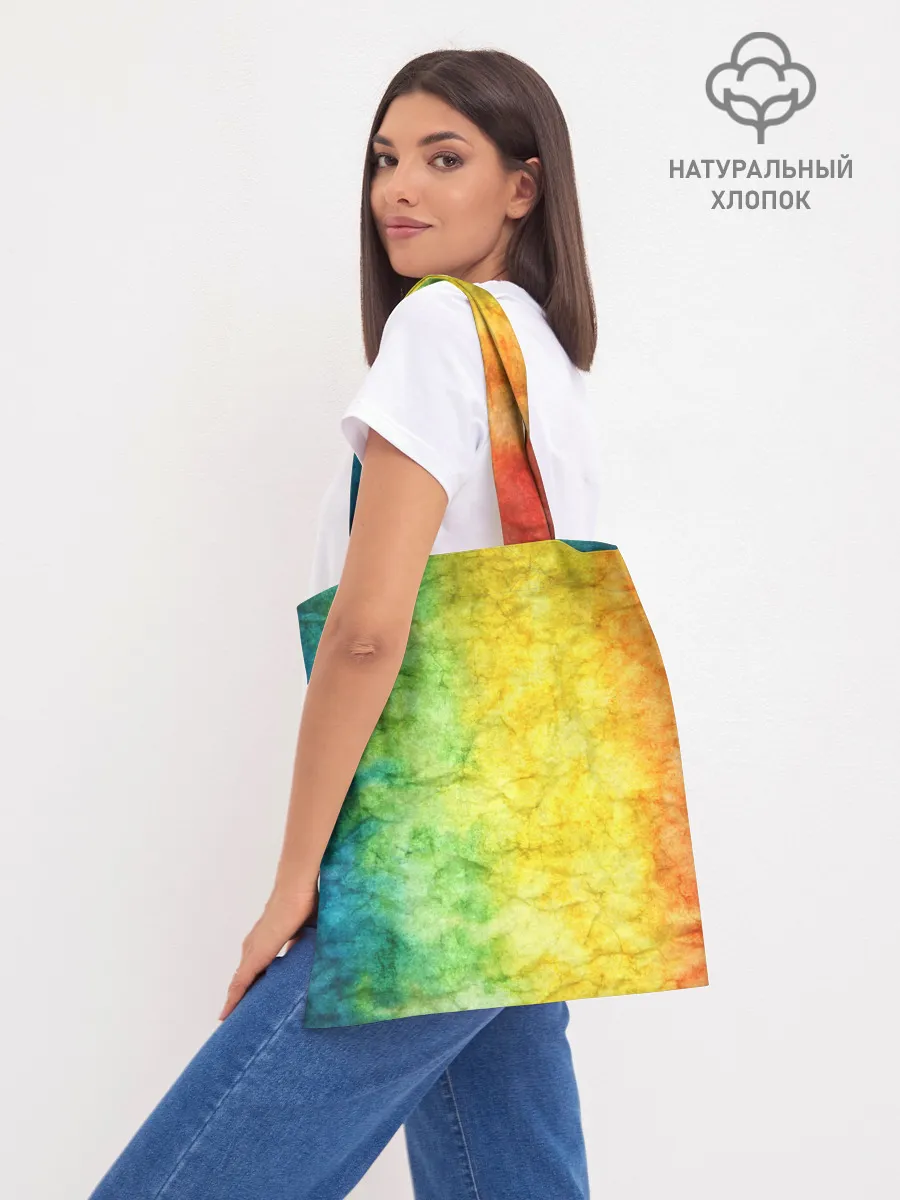 Шоппер база / разноцветный акварель градиент