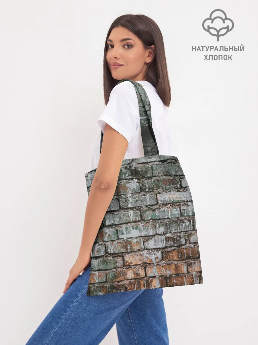 Шоппер база / кирпичная стена потеки краска