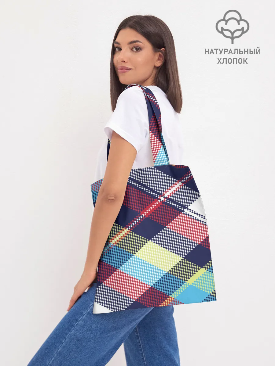 Шоппер база / Клетка / Текстура в клетку #2