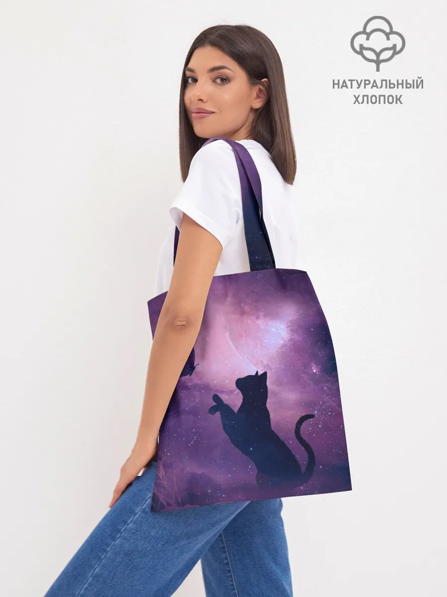 Шоппер база / Кошка играет с бабочкой