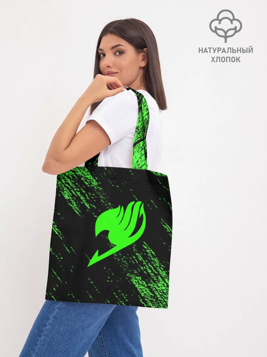 Шоппер база / Хвост Феи зеленая диагональ