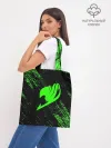 Шоппер база / Хвост Феи зеленая диагональ