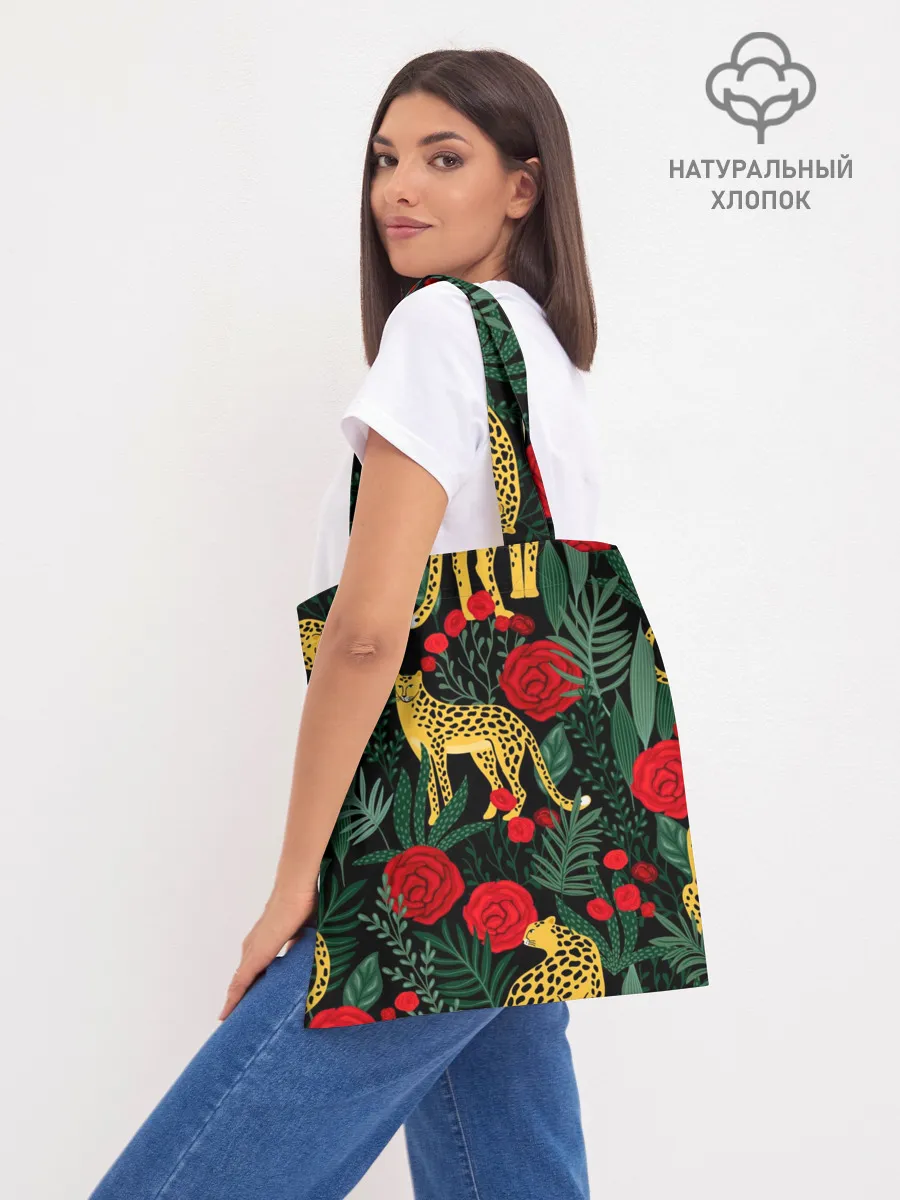 Шоппер база / Леопарды и цветы