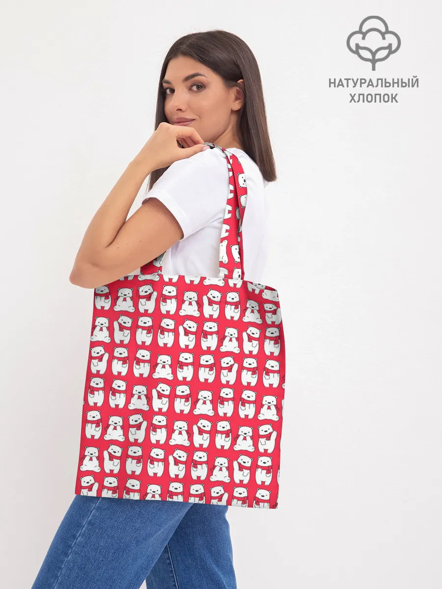 Шоппер база / Мишки в шарфиках