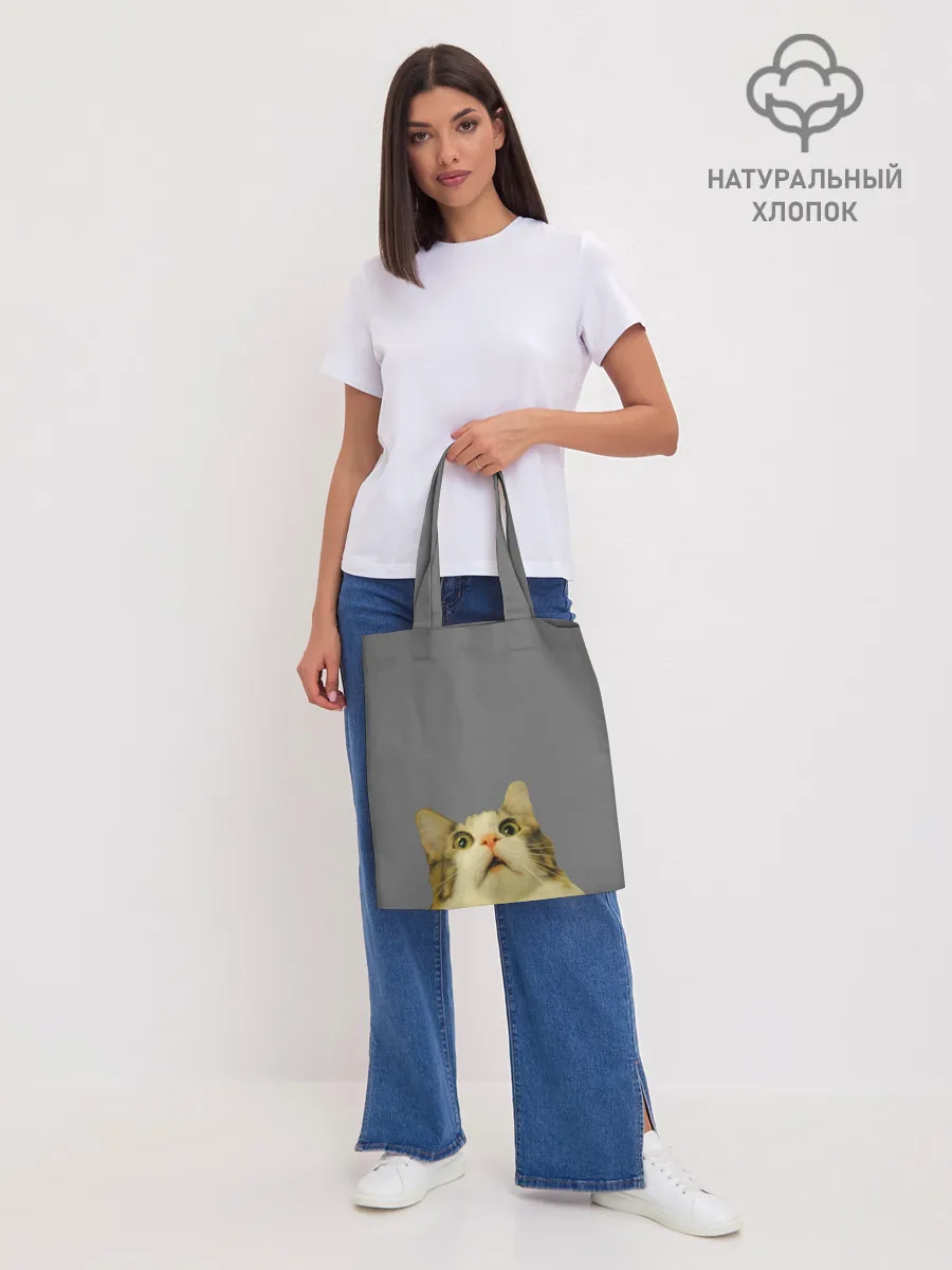 Шоппер база / Коте смотрит вверх