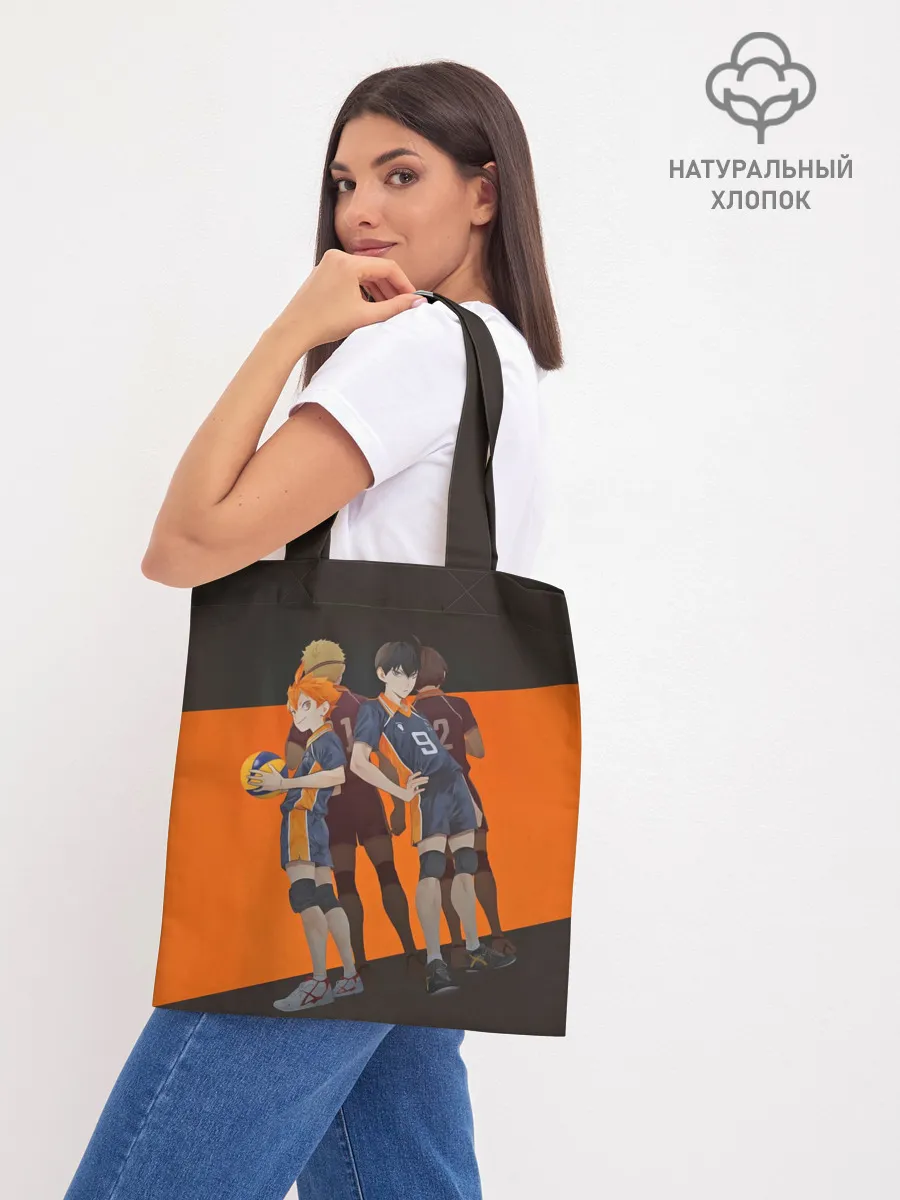 Шоппер база / Karasuno оранжевая полоса