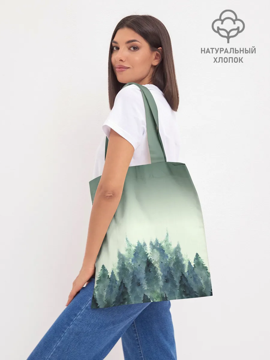 Шоппер база / акварельный лес градиент
