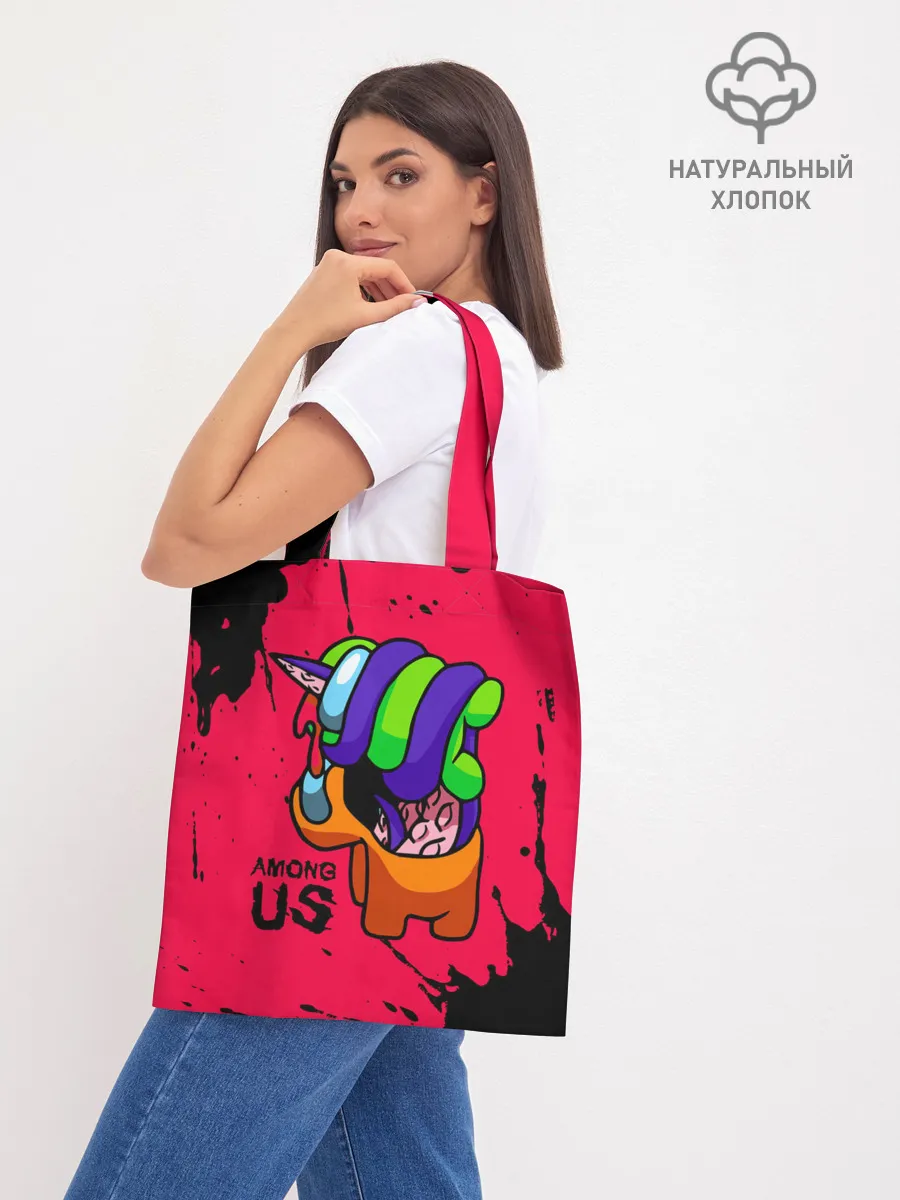 Шоппер база / AMONG US - ORANGE & GREEN