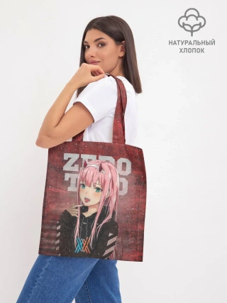 Шоппер база / Zero Two в толстовке