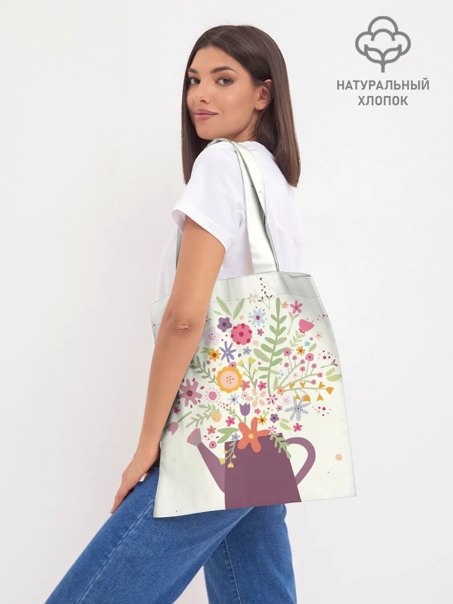Шоппер база / Цветы в чайнике
