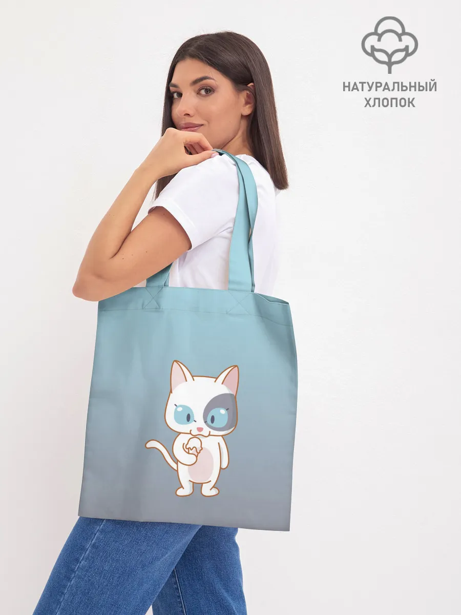 Шоппер база / кот с мороженкой