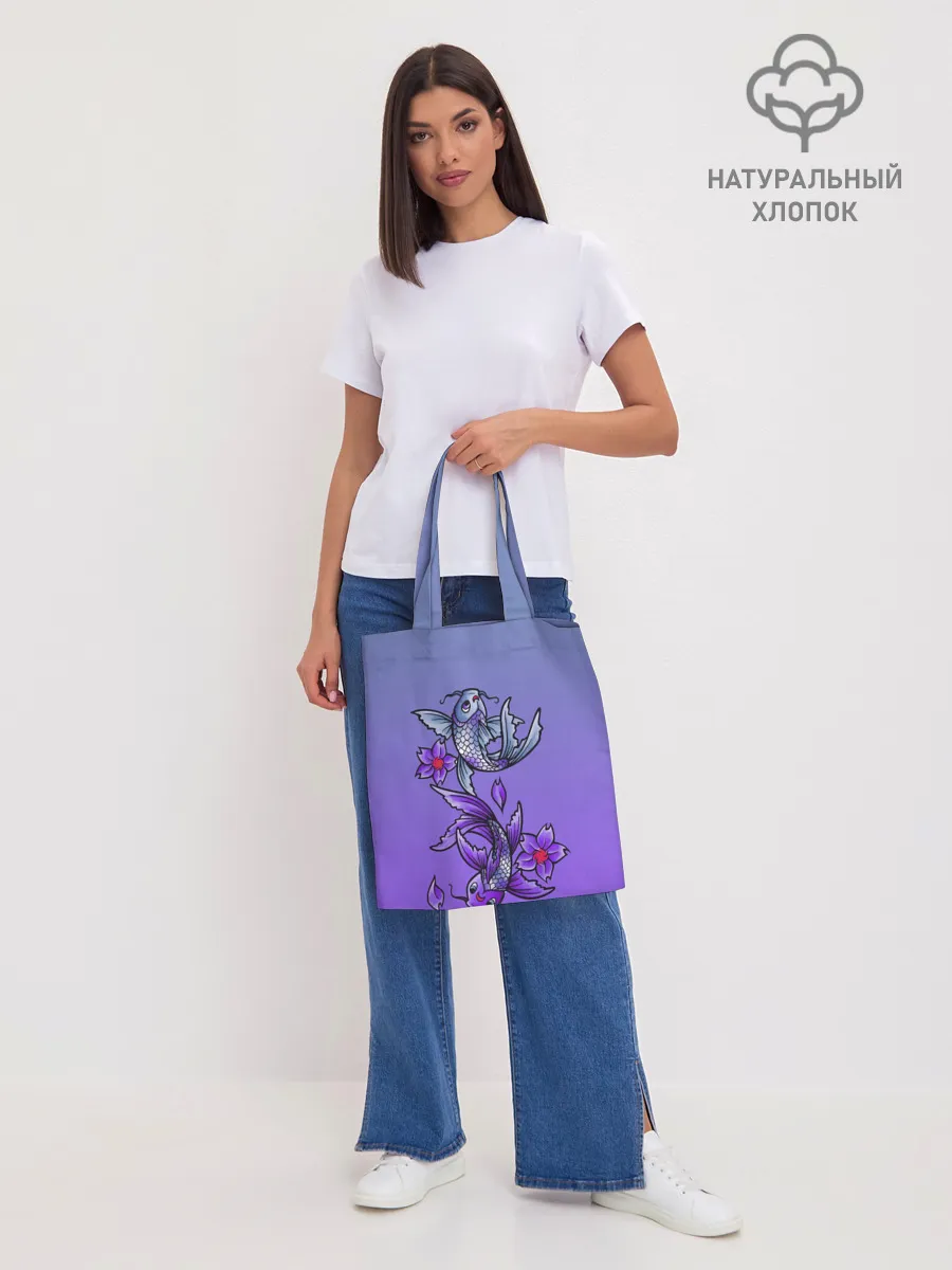 Шоппер база / Рыбы и цветы