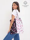 Шоппер база / Розовые джоджо на чернобелом