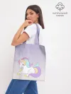 Шоппер база / единорожек на фиолетовом