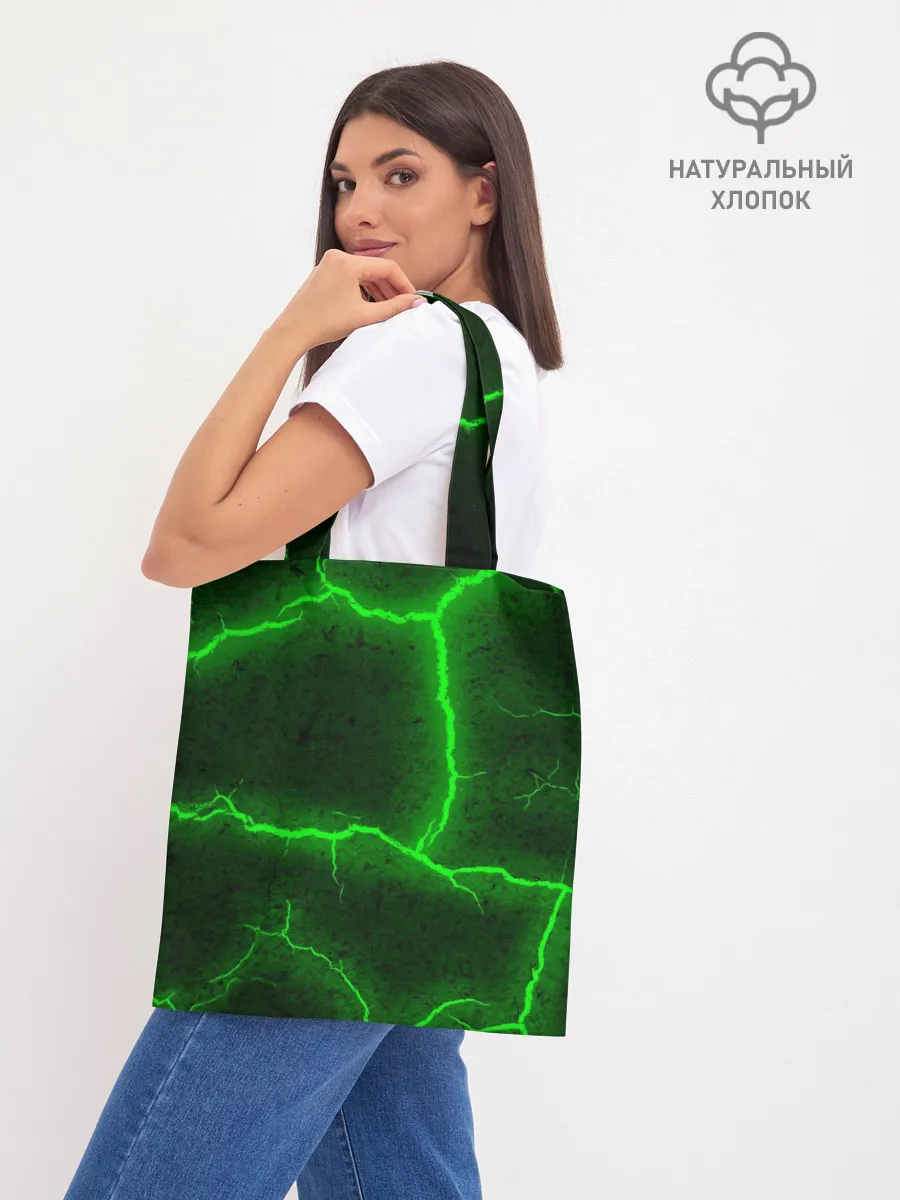 Шоппер база / К - 13 зелёная трещина 3D