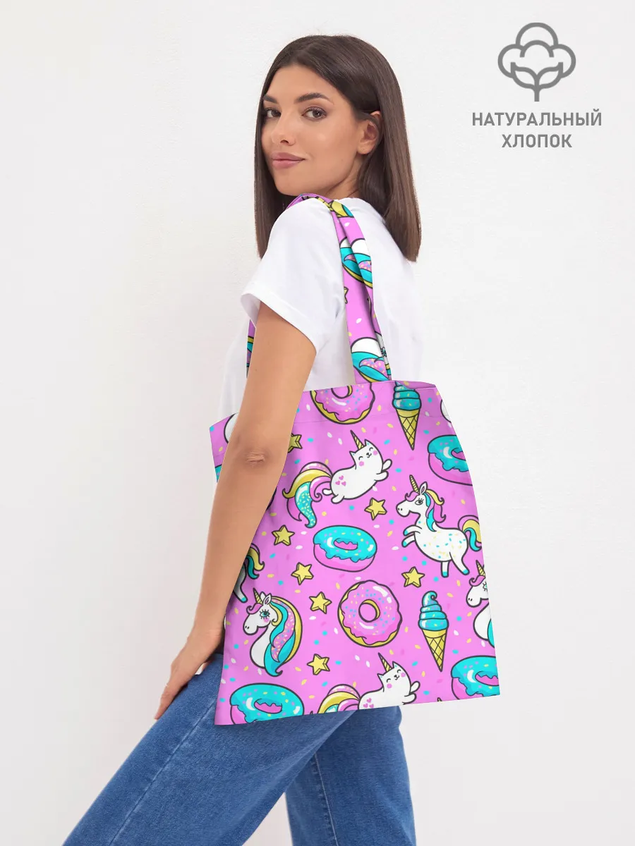 Шоппер база / Единороги с пончиками