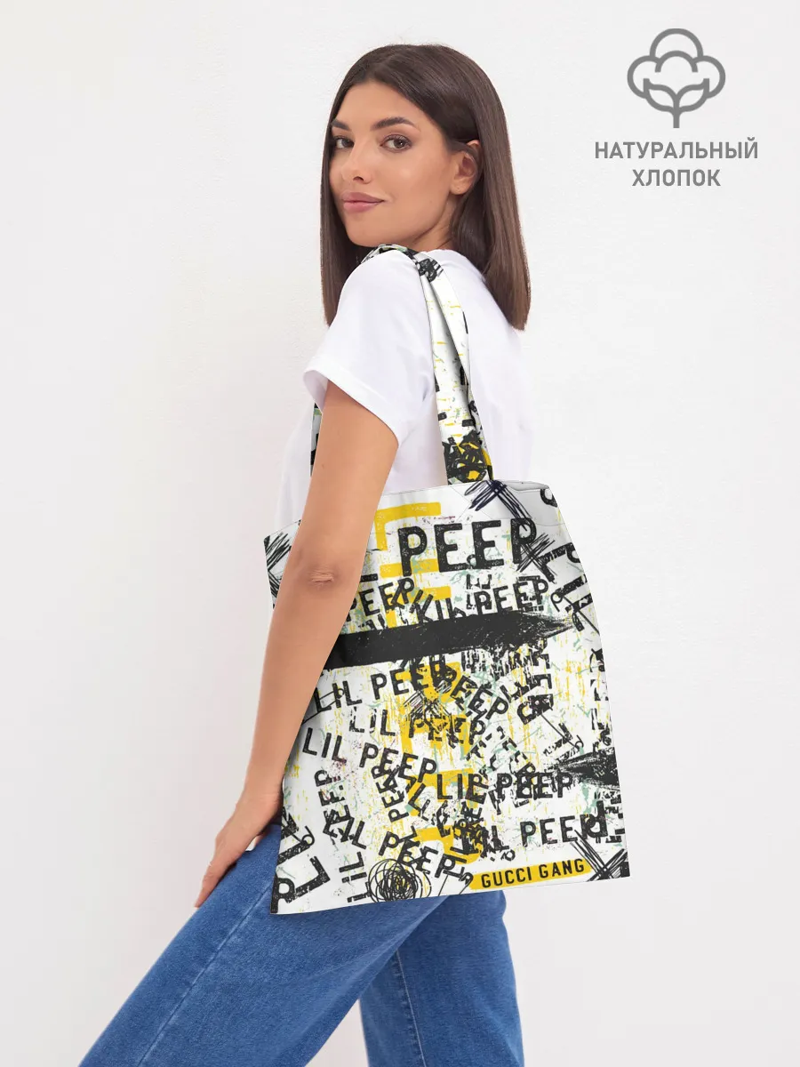 Шоппер база / LIL PEEP Vintage Graffiti Wall