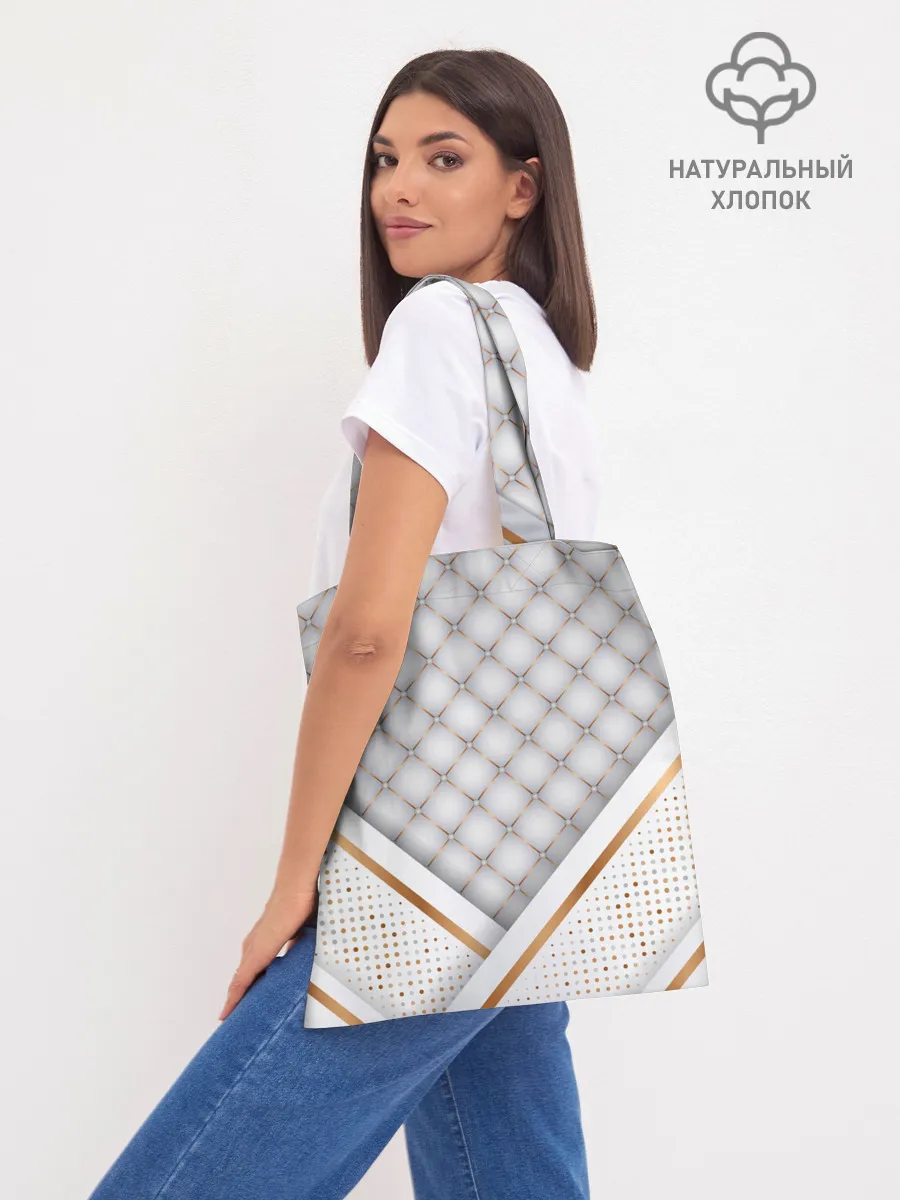 Шоппер база / Luxury white & Gold