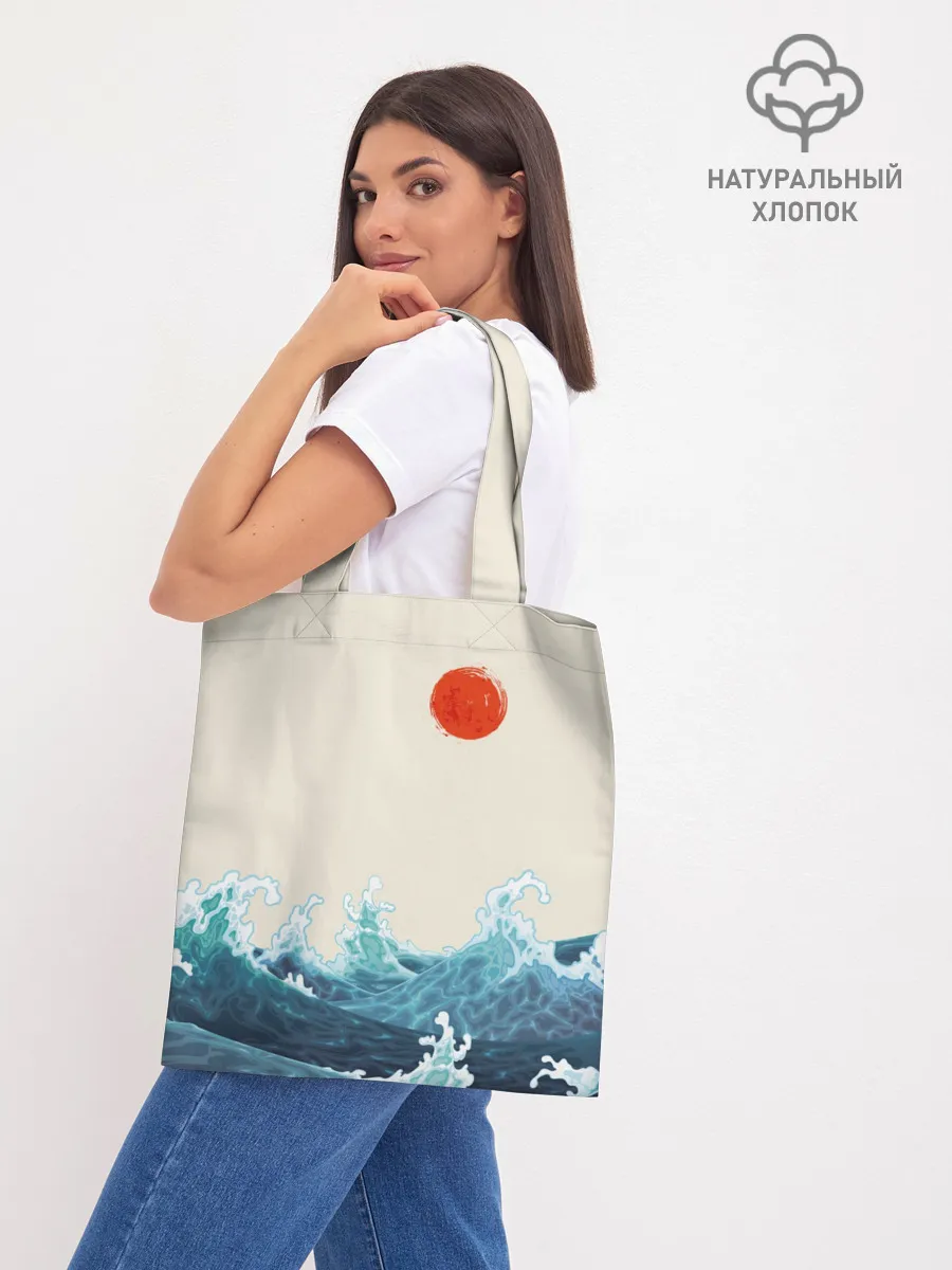 Шоппер база / Японский Стиль Волны и Солнце