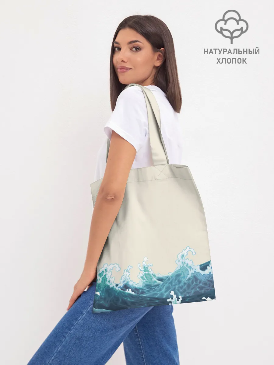 Шоппер база / Японский Стиль Волны и Солнце