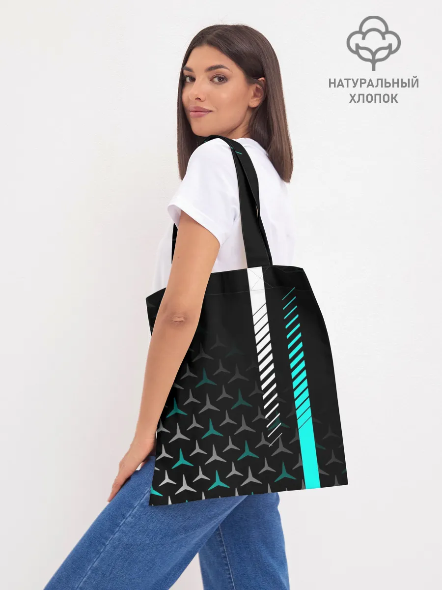 Шоппер база / МЕРСЕДЕС / AQUA BLACK GRADIENT