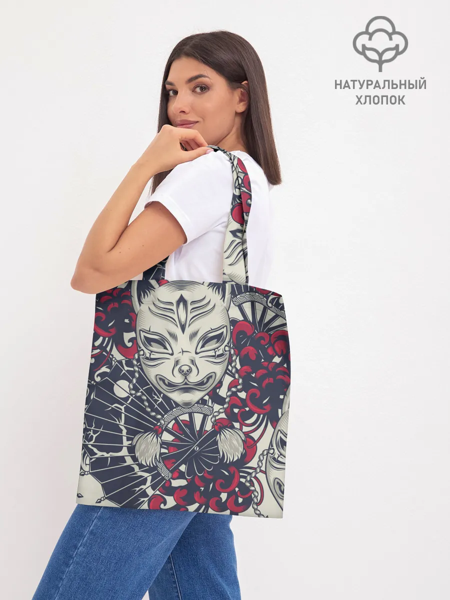 Шоппер база / Кицунэ | Маска лисы