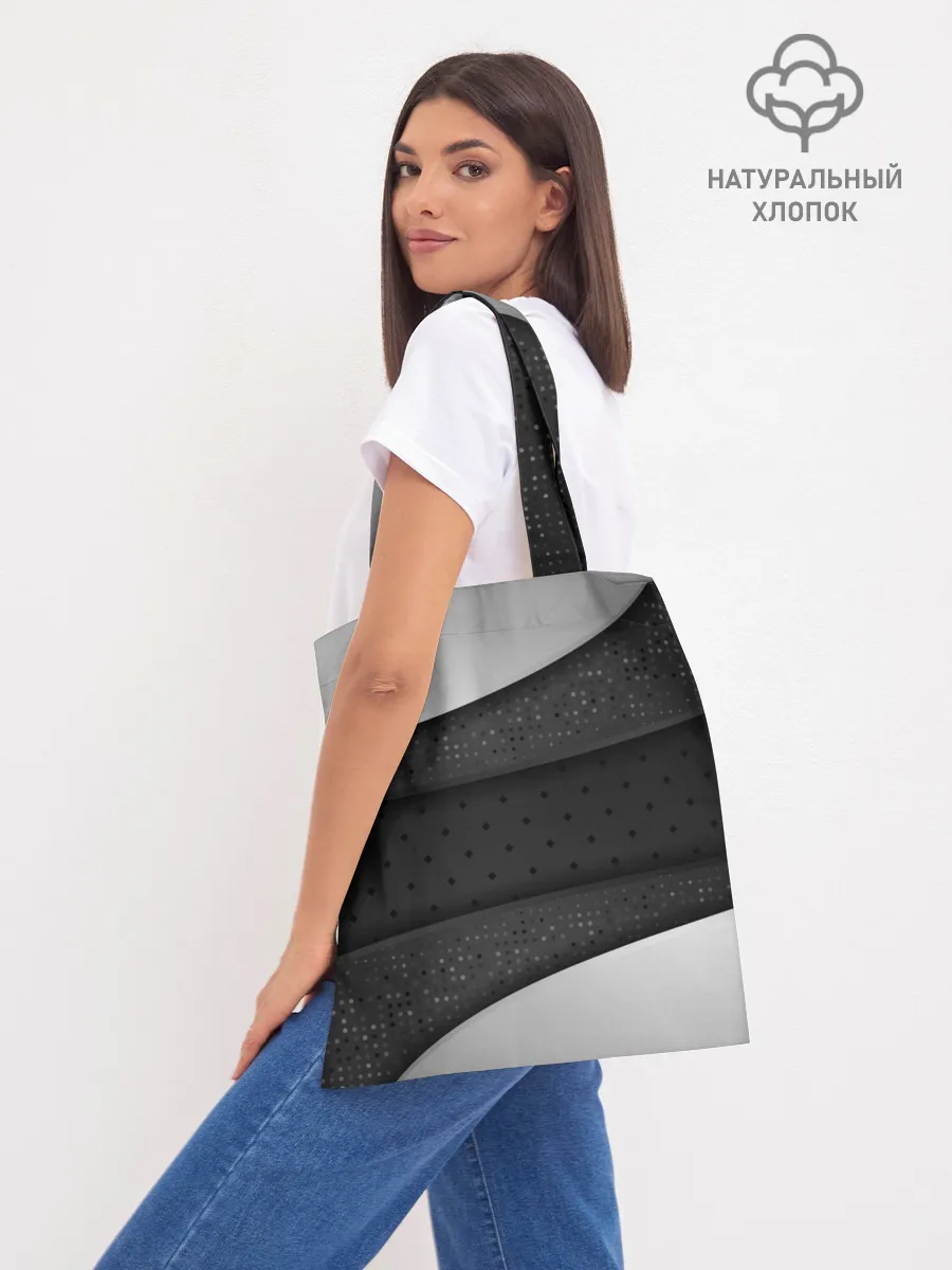 Шоппер база / 3D luxury style silver black