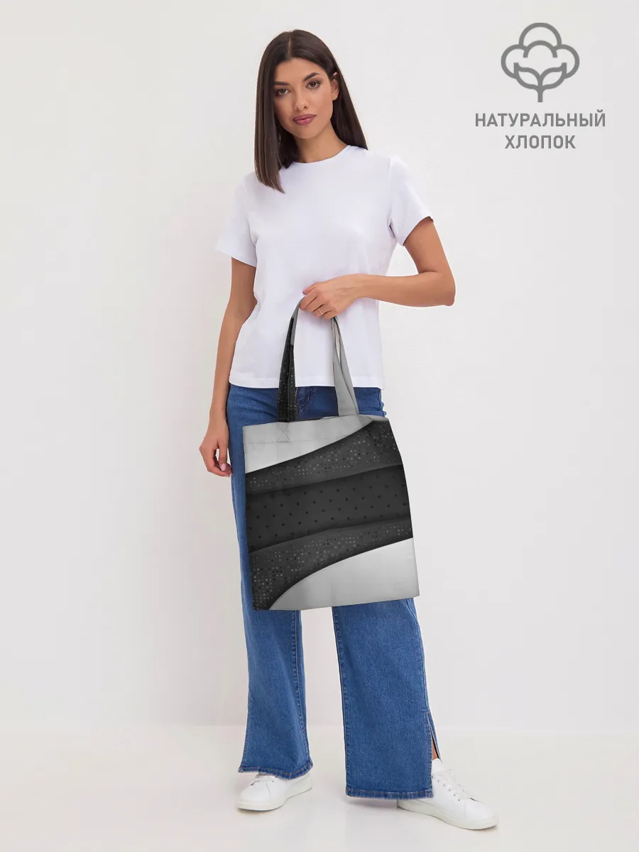 Шоппер база / 3D luxury style silver black