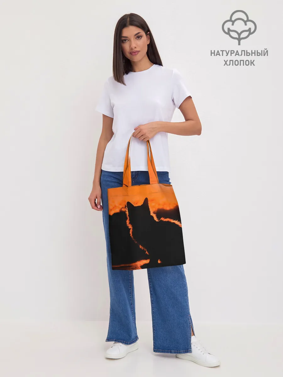 Шоппер база / Котенок на фоне заката