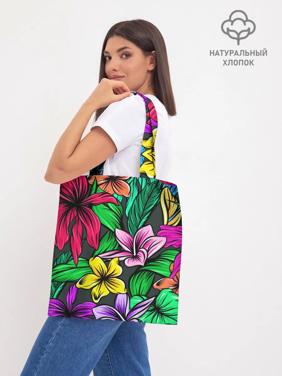 Шоппер база / Цветочный фон | Пляжная