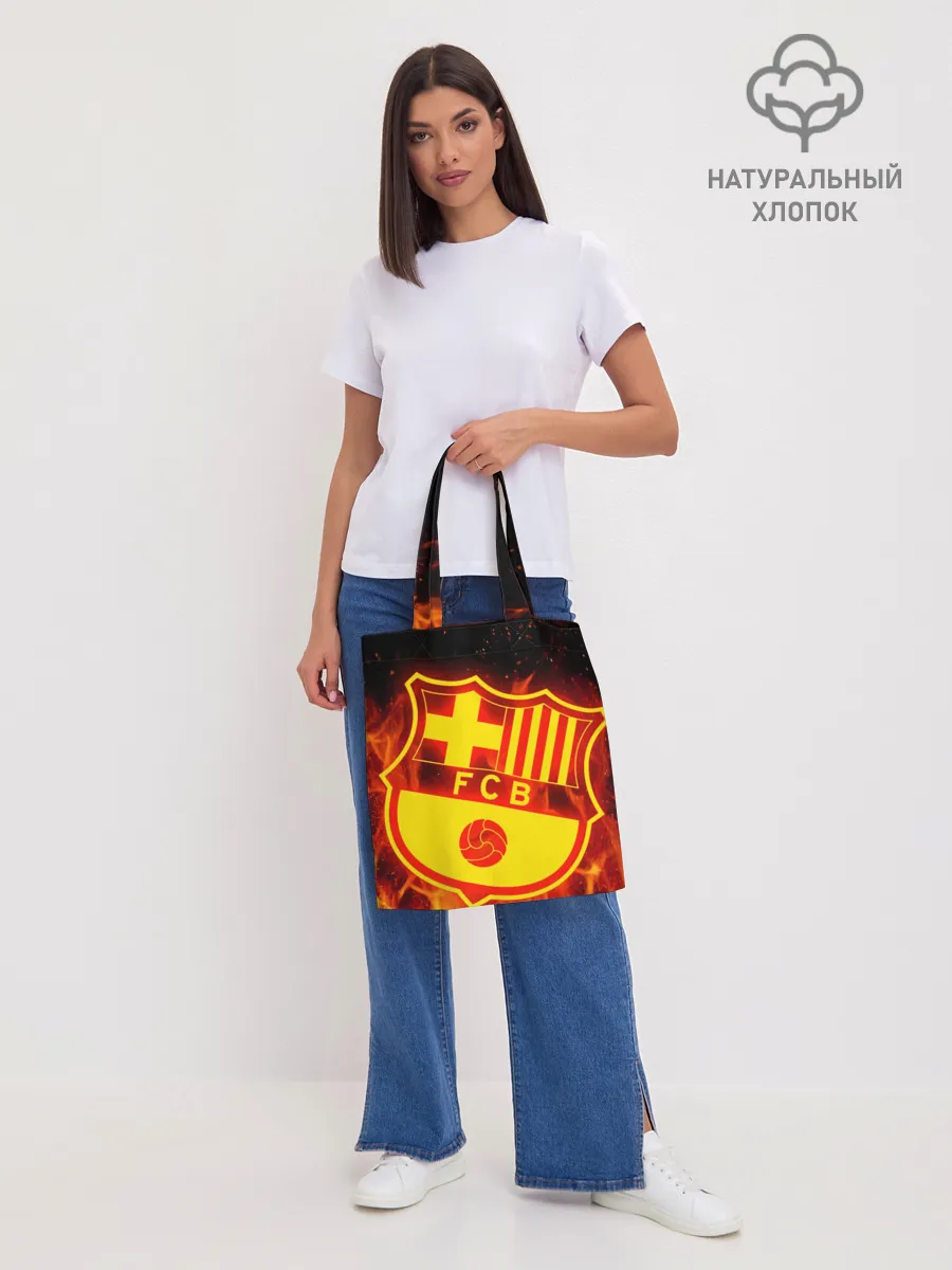 Шоппер база / FC BARCELONA / FIRE / ОГОНЬ