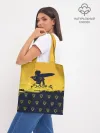 Шоппер база / Чёрный клевер Аста желтый