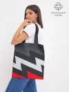 Шоппер база / Черно-красные зигзаги
