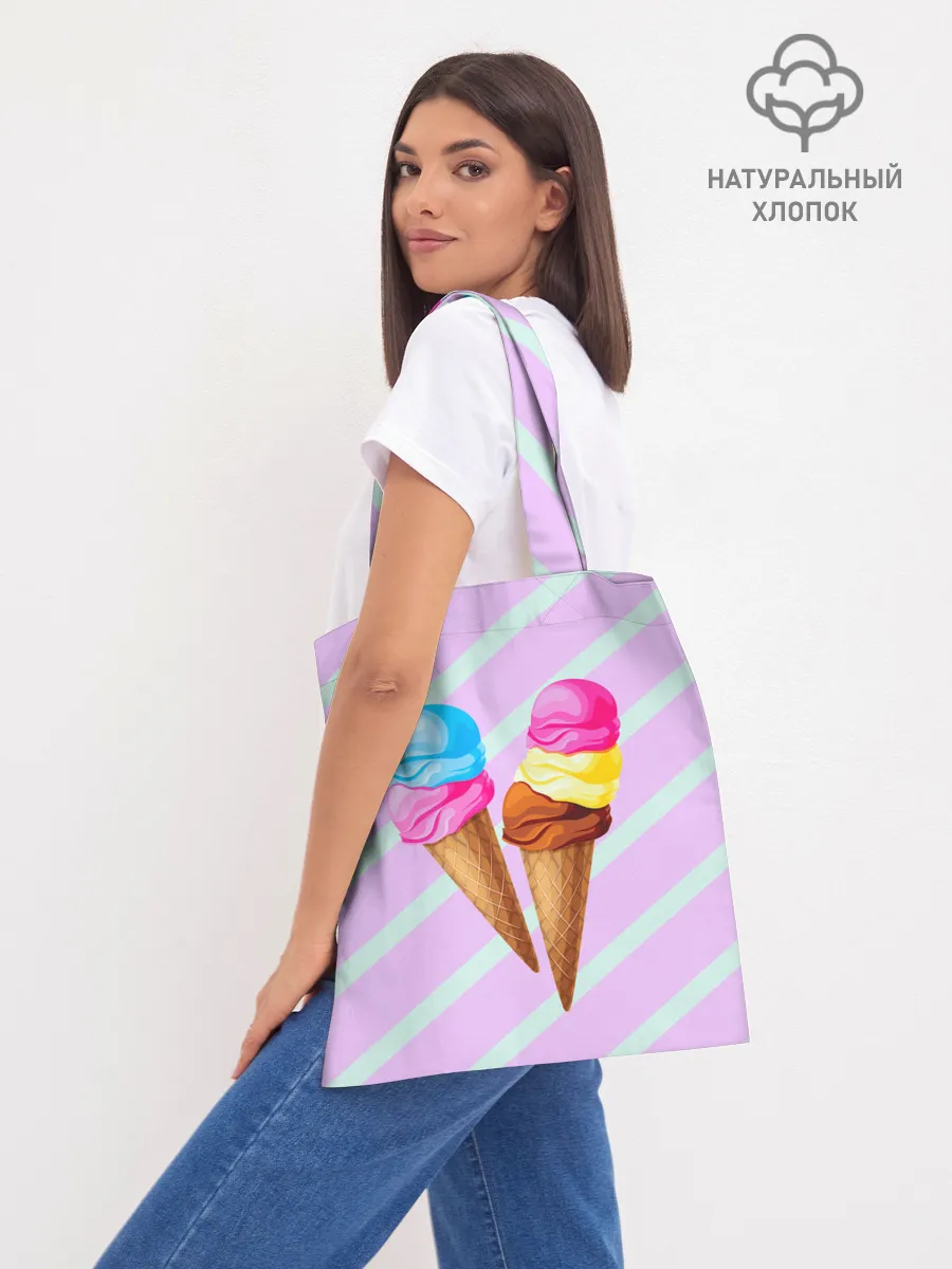 Шоппер база / Мороженое графический фон
