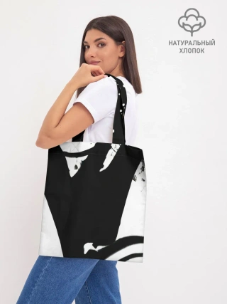 Шоппер база / Надпись на спине, каллиграфия