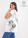 Шоппер база / Китайский дракон на белом фоне