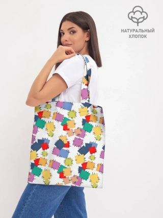 Шоппер база / Ретро узор-заплатки.