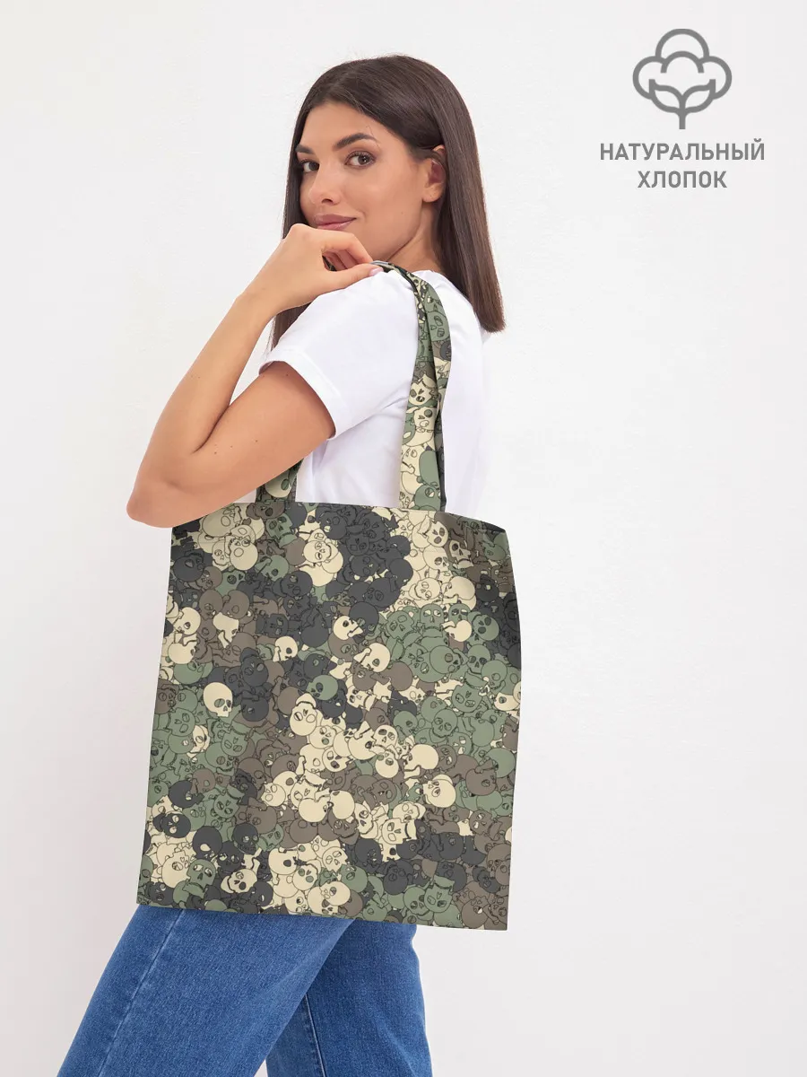 Шоппер база / Камуфляжный рисунок из черепов