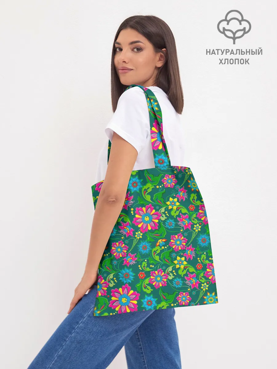 Шоппер база / Поле разноцветных цветков