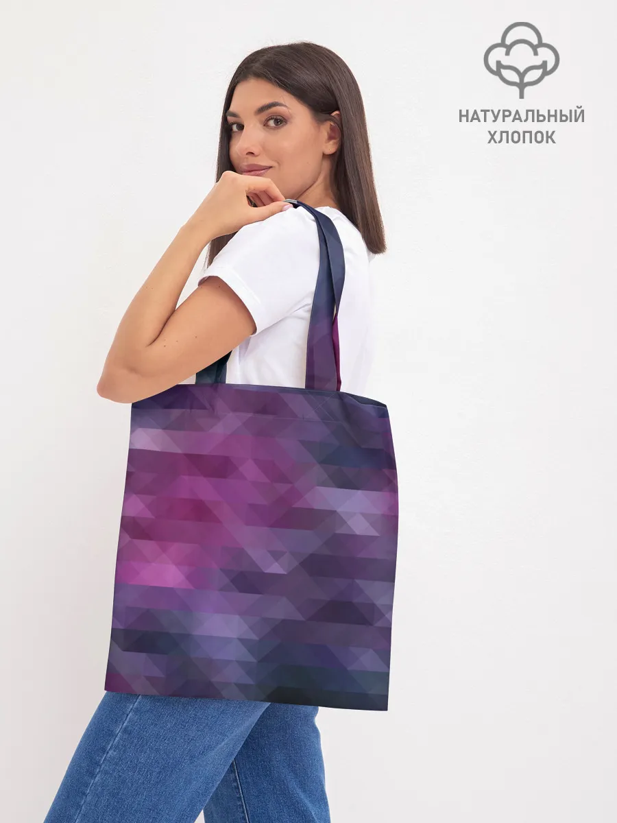 Шоппер база / Фиолетово-бордовый узор