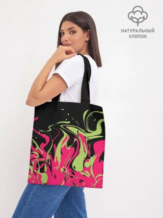 Шоппер база / Черно малиновый абстрактный
